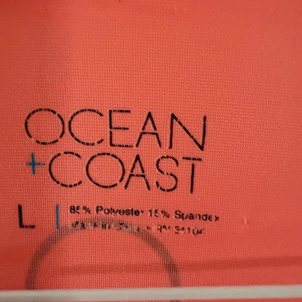 Ocean + Coast Salty Diva Coral Orange Graphic Rashguard Swim Tee